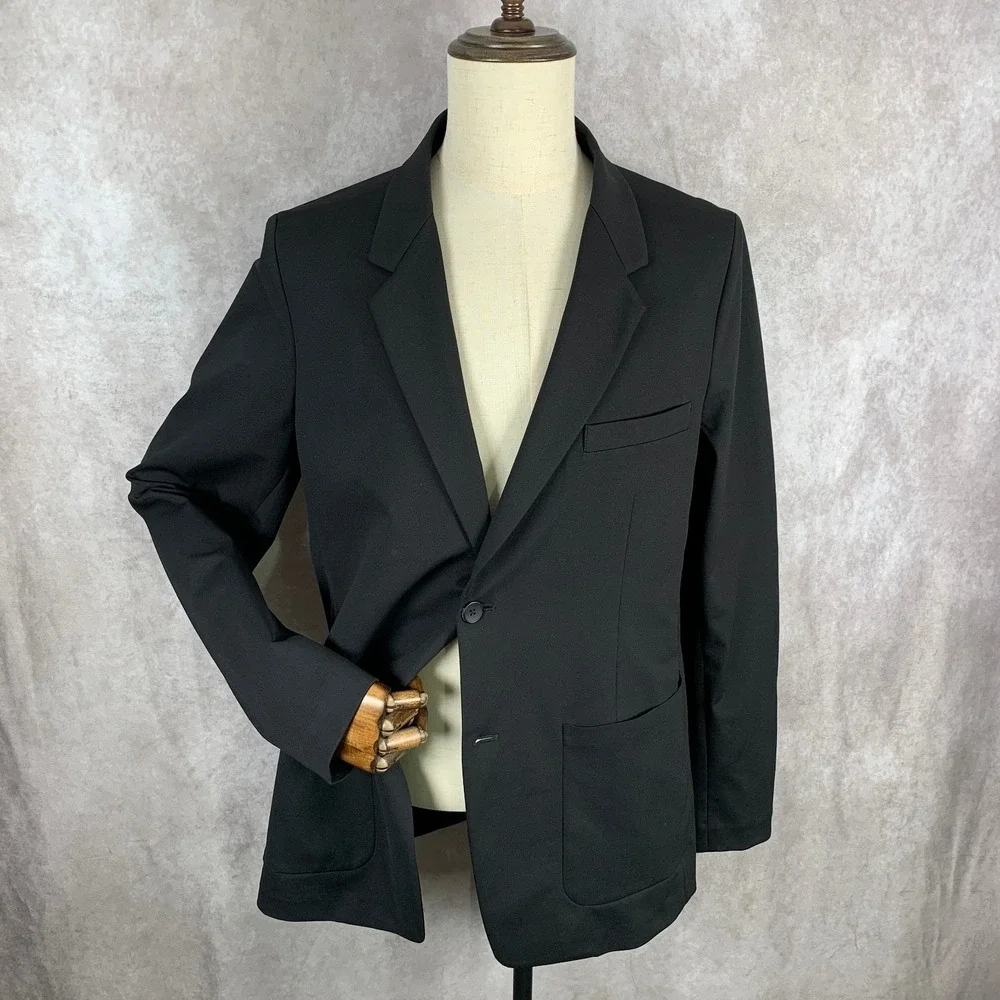 Ministry Of Supply Kinetic Blazer Jacket Men XL Black Performance Primeflex